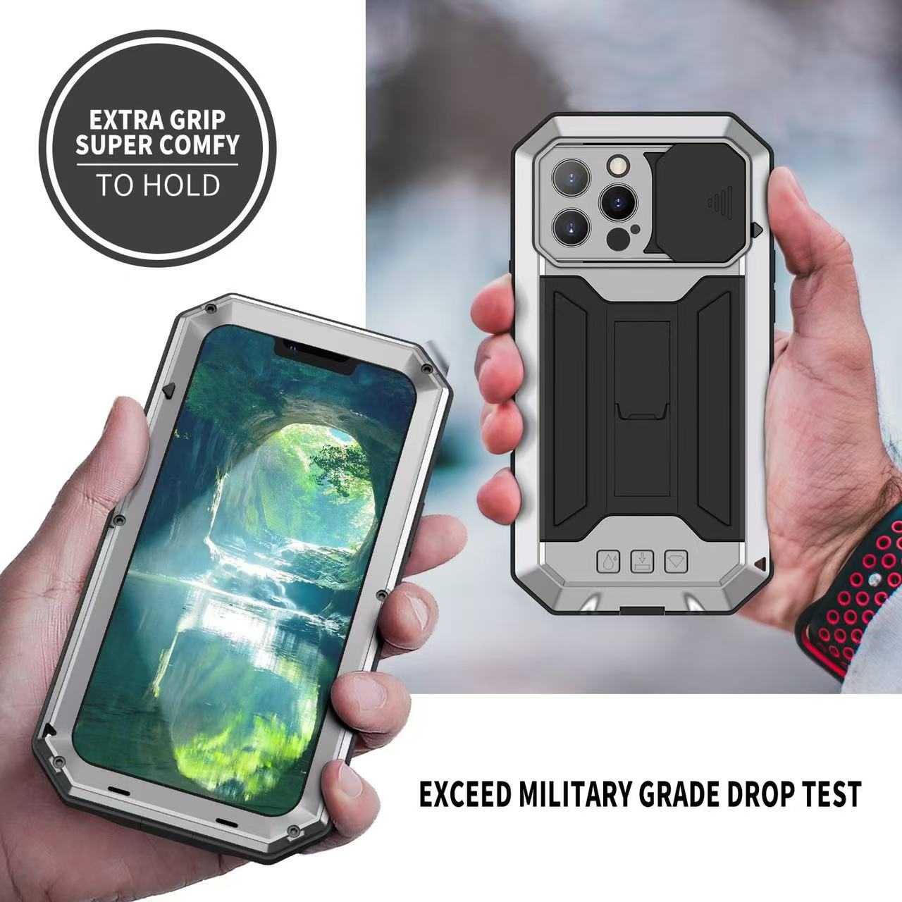 Screen Protector Film - Wytrzymałe metalowe etui wojskowe do iPhone