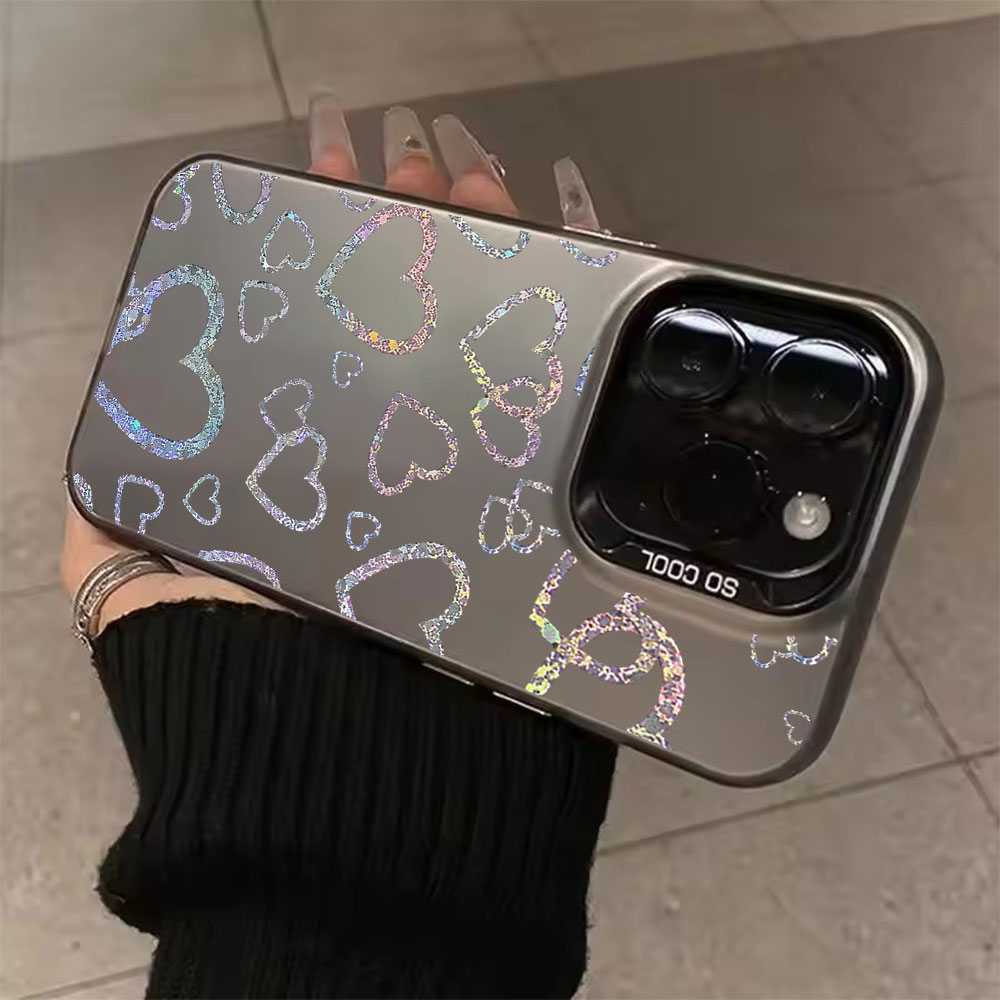 Apple Iphone 15 - Kolorowe etui z nadrukiem serca do