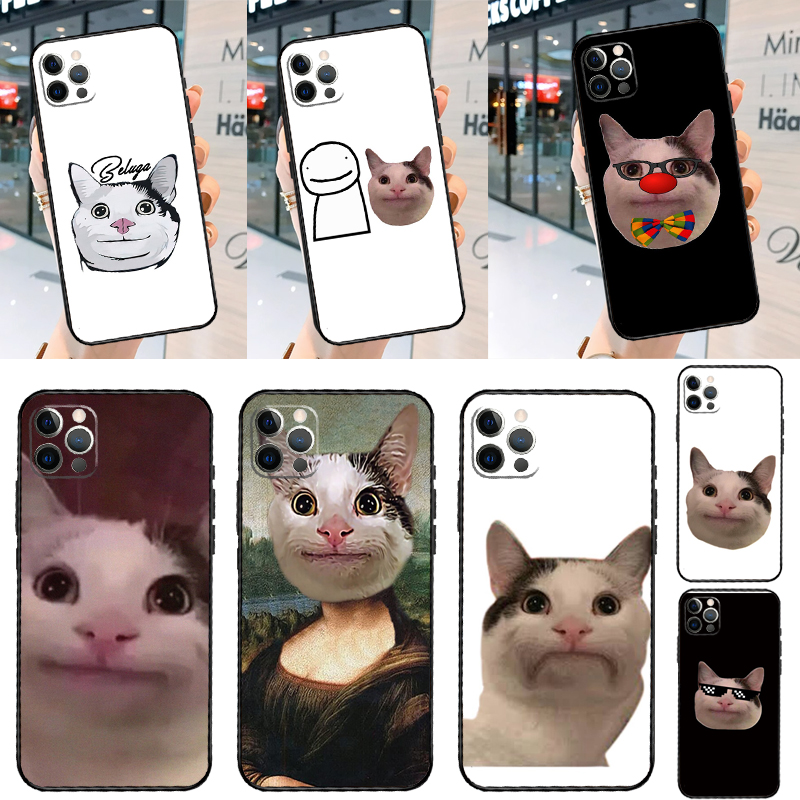 Oppo A78 - Etui z uśmiechniętą twarzą Beluga Cat
