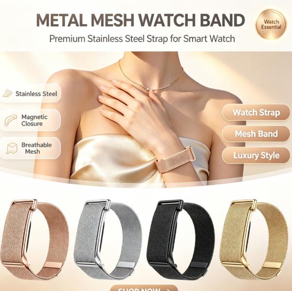 Pasek do zegarka z metalowej s – Stainless Mesh Band recenzja i cena