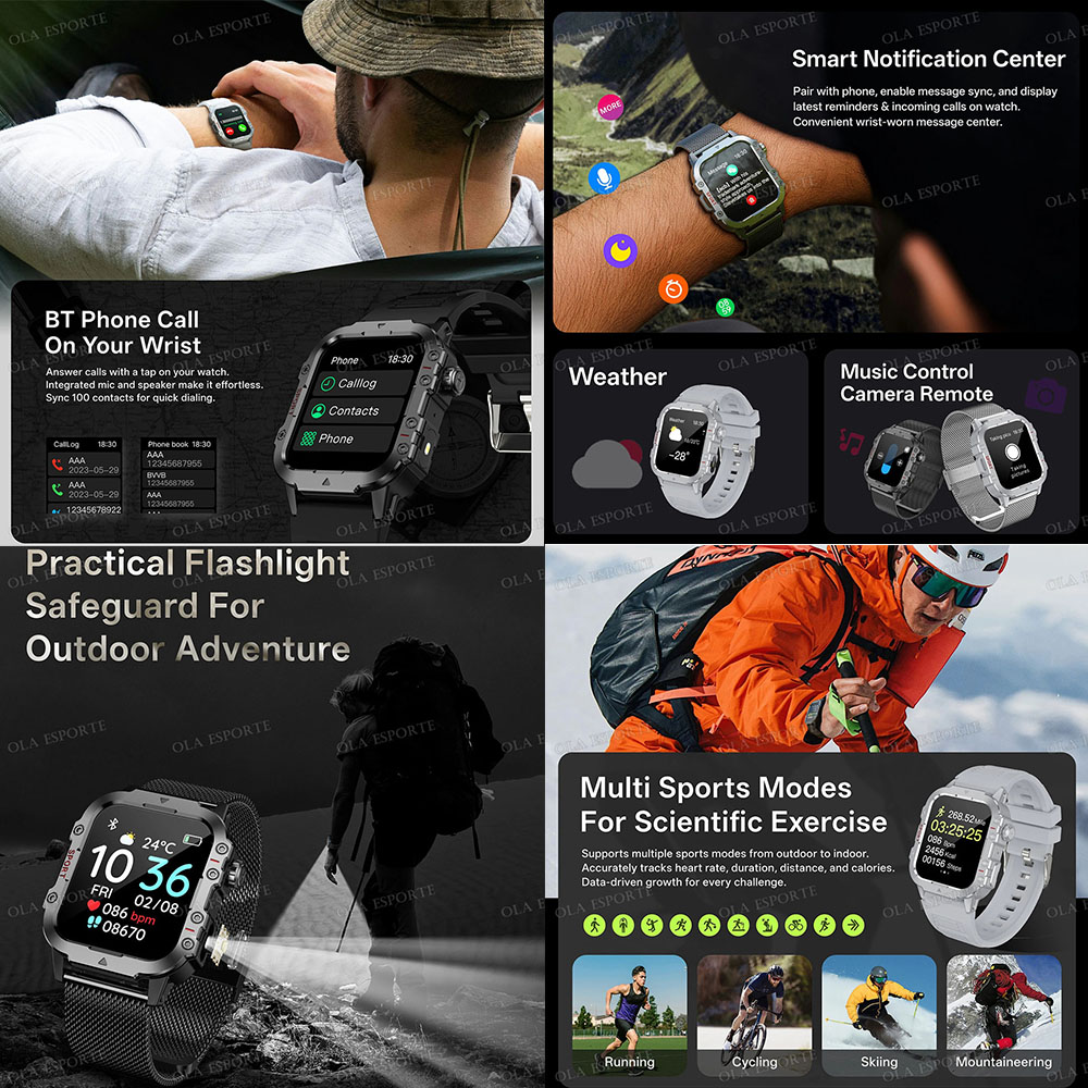 Wojskowy smartwatch outdoorowy – Smartwatch Custom recenzja i cena