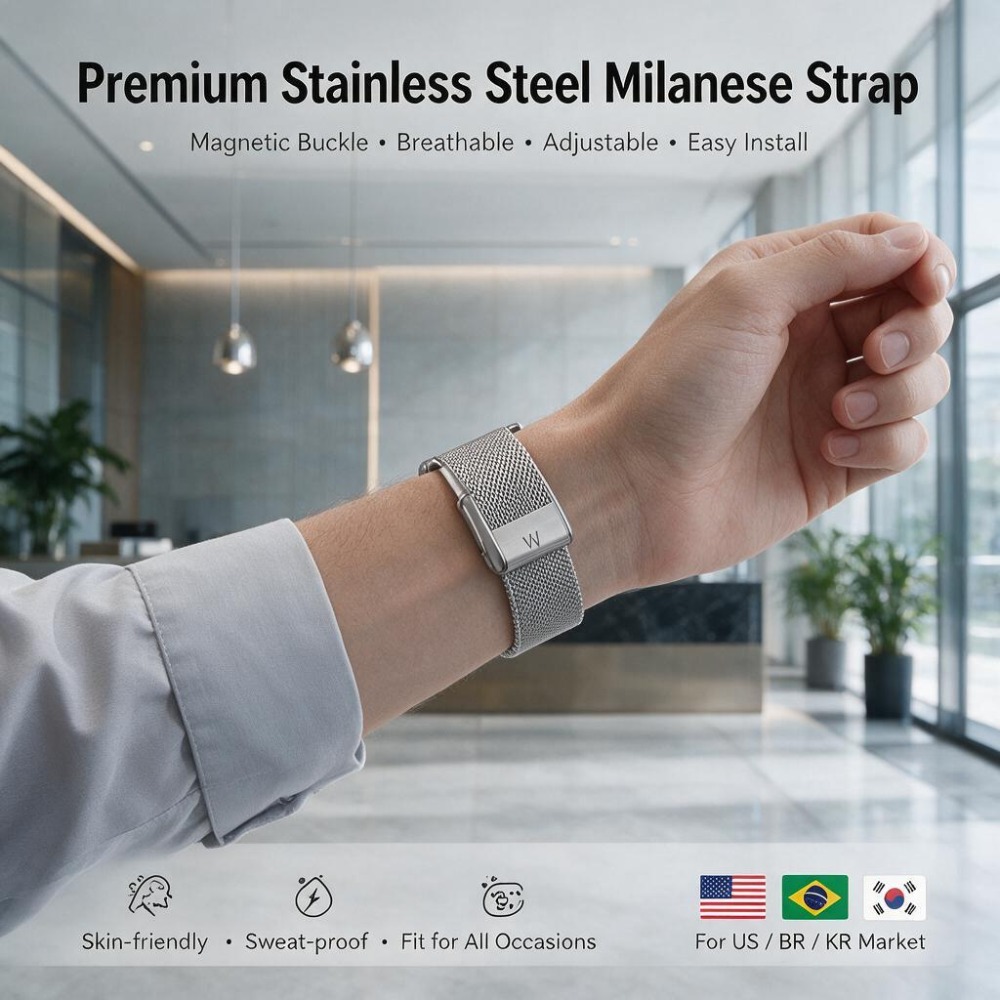 Pasek do zegarka WHOOP 5.0 MG, – Stainless Mesh Band recenzja i cena